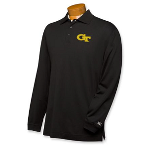Georgia Tech Yellow Jackets B&T CB DryTec LS Championship Polo - Black